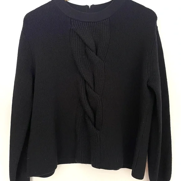 COS Chunky Knit Front Knot Twist Wool Sweater - Picture 2 of 10